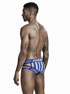 Оригинальные брифы в полоску синего цвета JOCKMAIL RTJM2026-9